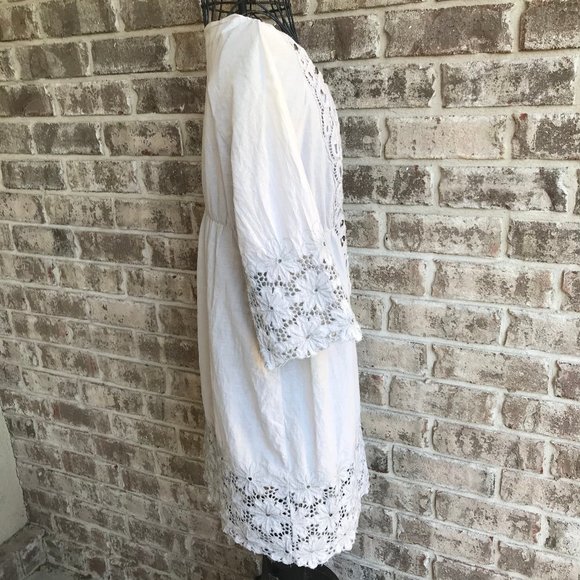 Farinelli Tunic Dress Top Crochet Large Peasant - Picture 7 of 15